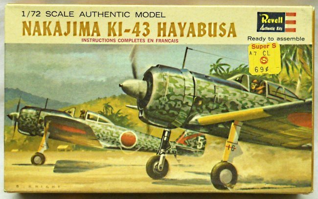 Revell 1/72 Nakajima Ki-43 Hayabusa Oscar, H641-69 plastic model kit